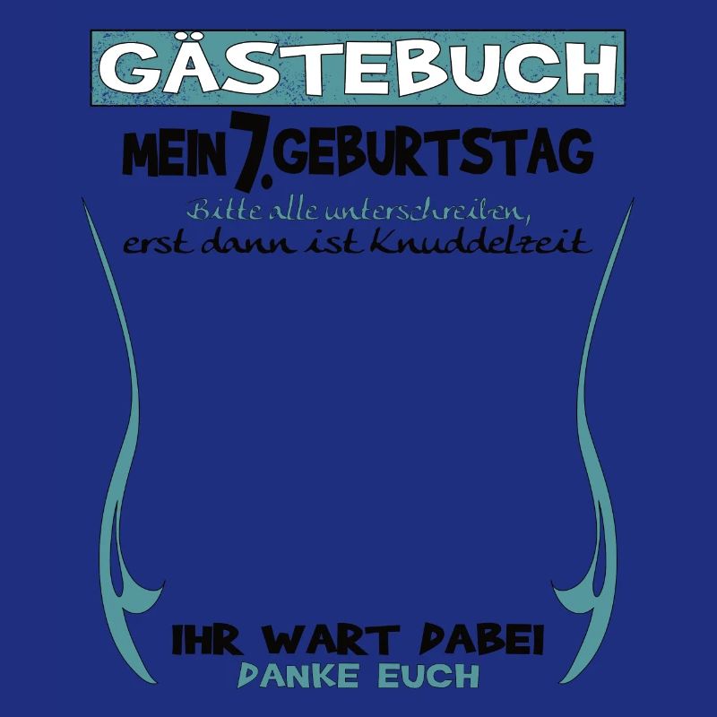 7. Geburtstag Junge & Mädchen Gästebuch