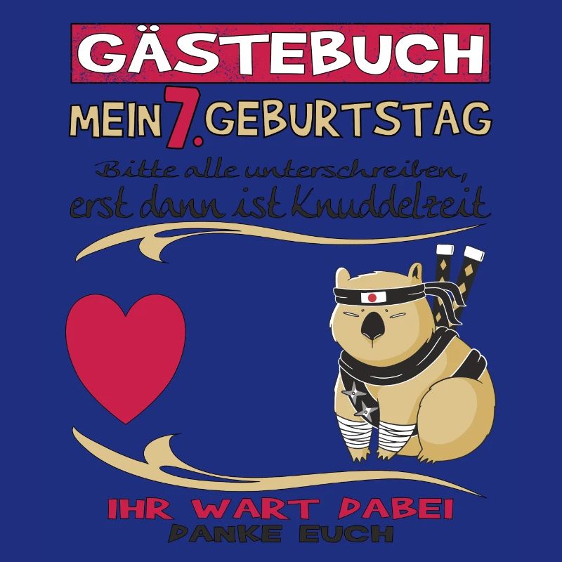 7. Geburtstag Junge & Mädchen Gästebuch