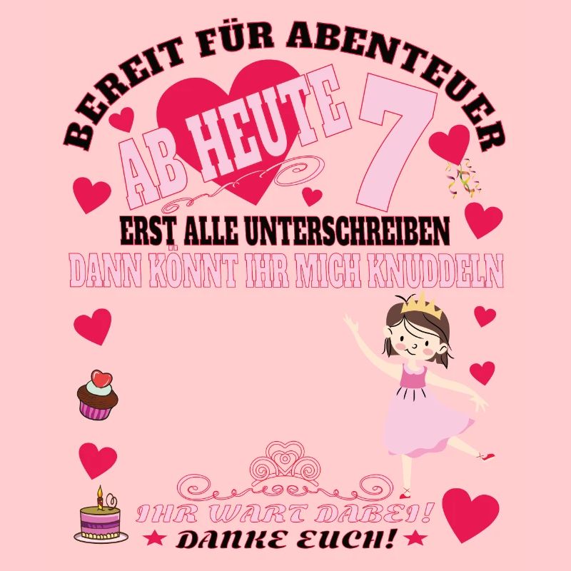 7. Geburtstag Mädchen & Jungs Gästebuch