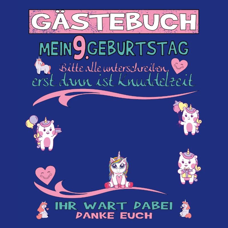 9. Geburtstag Mädchen & Junge Gästebuch