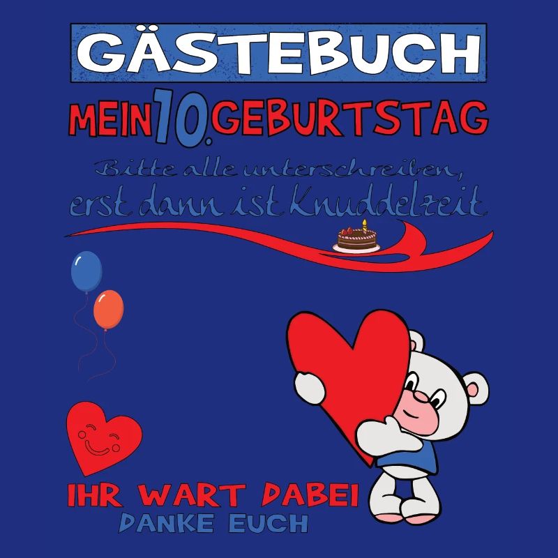 10. Geburtstag Junge & Mädchen Gästebuch