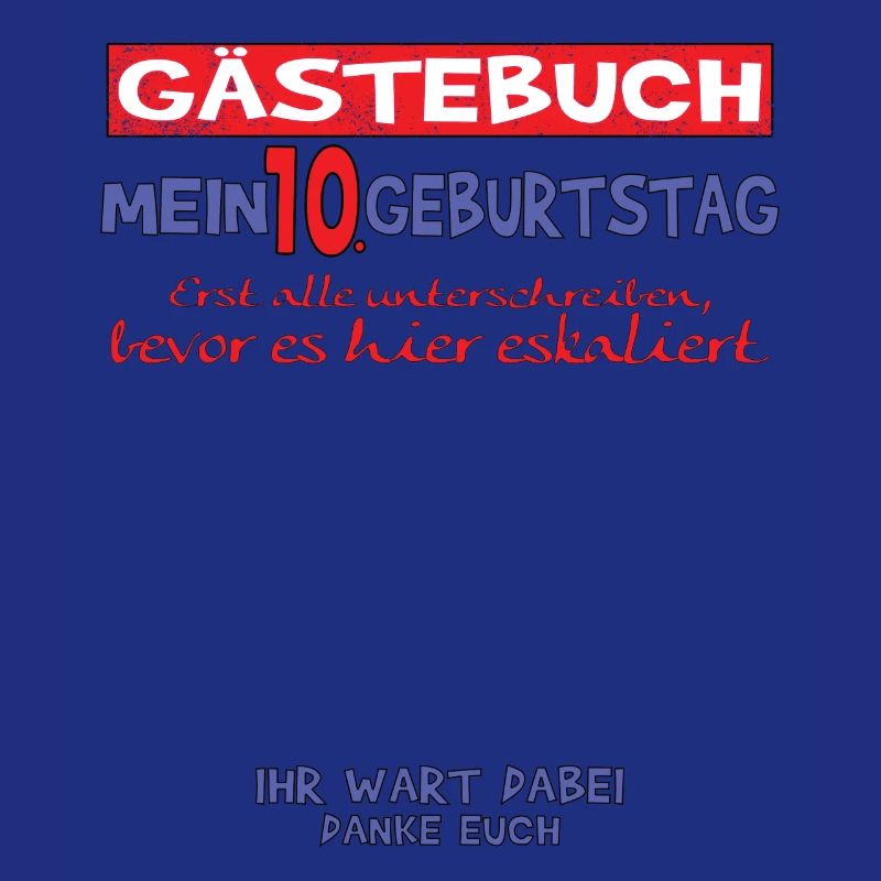 10. Geburtstag Junge & Mädchen Gästebuch