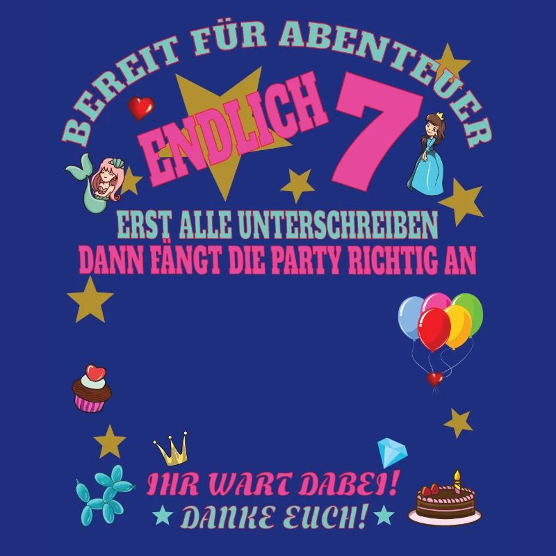 7. Geburtstag Junge Gästebuch Mädchen