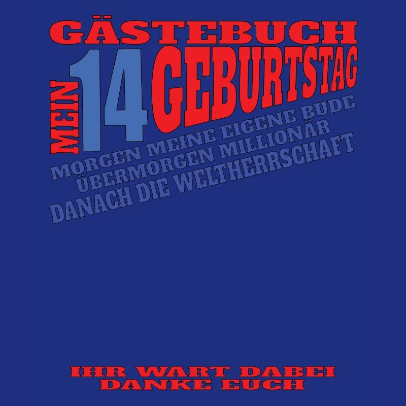 14. Geburtstag Mädchen & Junge Gästebuch