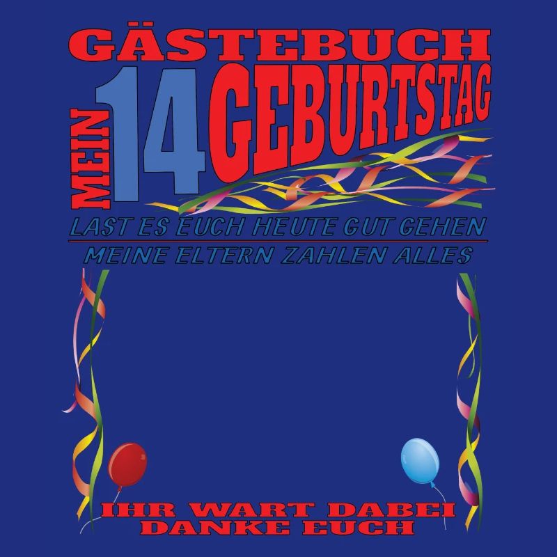 14. Geburtstag Mädchen & Junge Gästebuch