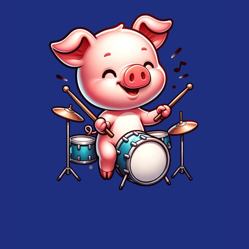 Conception de ferme de batteur de cochon mignon