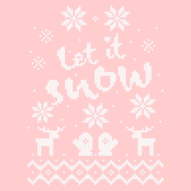 Let it Snow Pull de Noël moche Flocons de neige