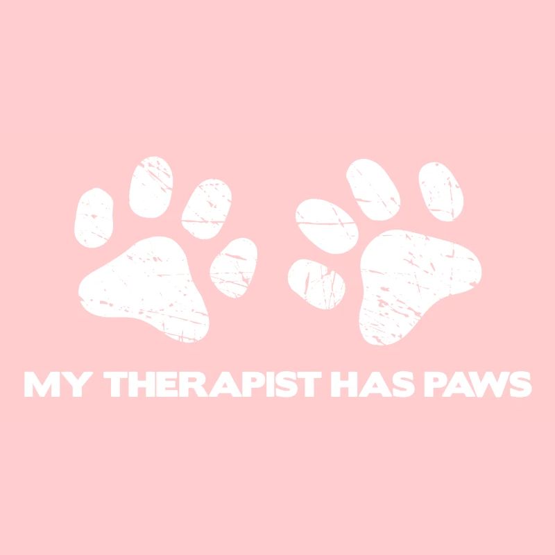 my therapist has paws white