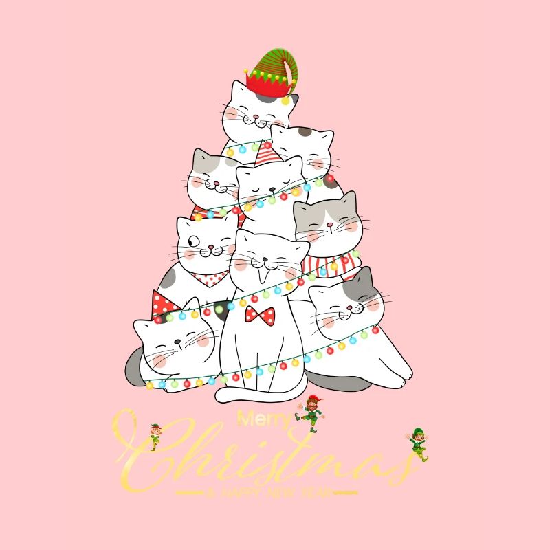 Katzen Weihnachtsbaum