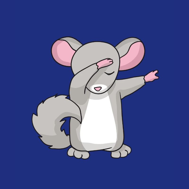 dabbing chinchilla Wollmaus Wollmäuse Dab Geschenk