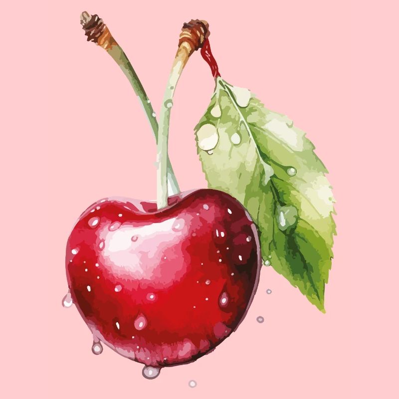 Fruchtige Kirsche mit Wassertröpfchen