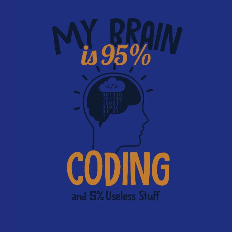 My Brain is 95% Coding Full Stack Coder Software