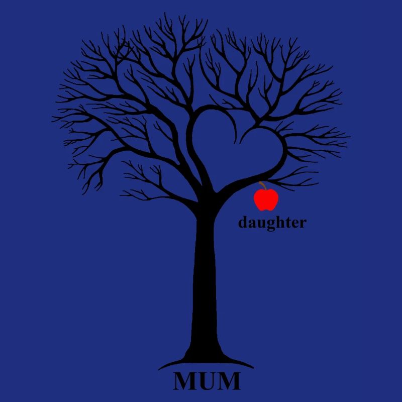Baum Mutter Tochter roter Apfel