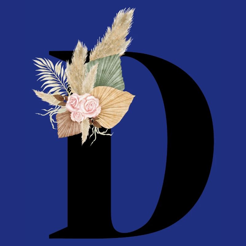 lettre D fleuris