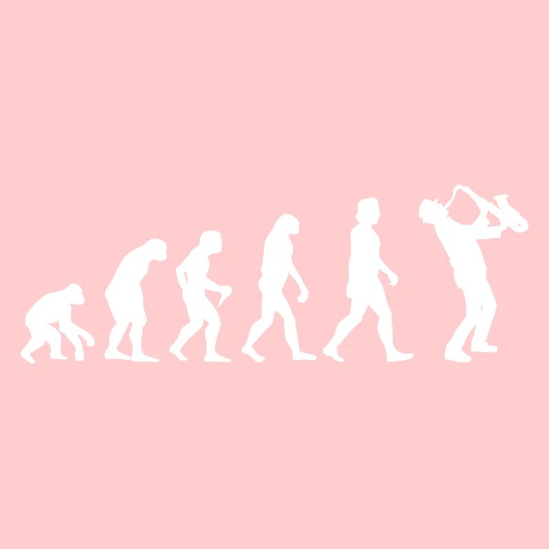 Evolution saxophone musician saxophone gift idea