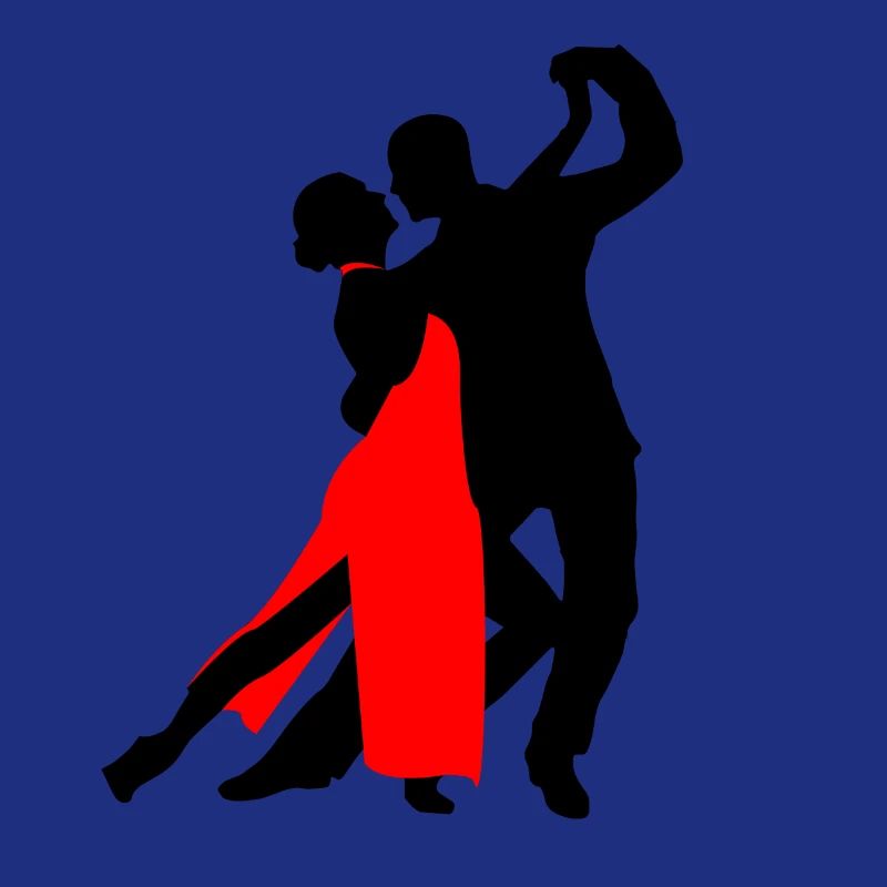 Dancing Tango dance couple logo