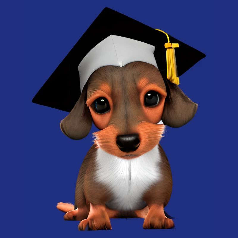 Bachelor Studium Dachshund Hunde Schulabschluss