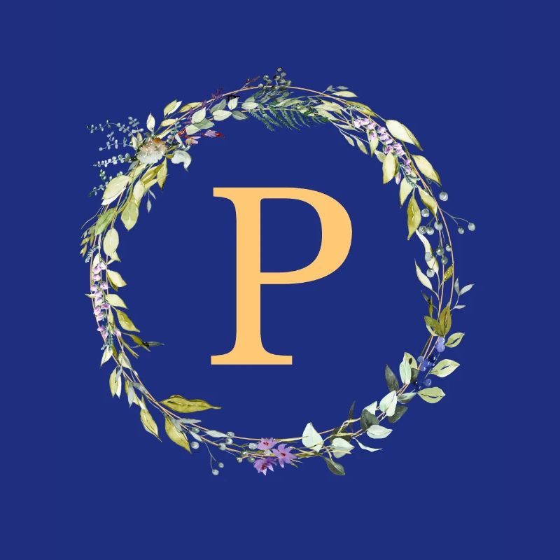 P Monogramm Eukalyptus-Kranz