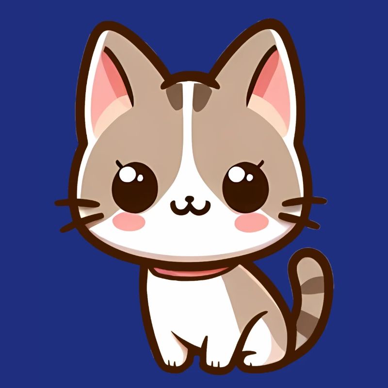 Chat souriant mignon