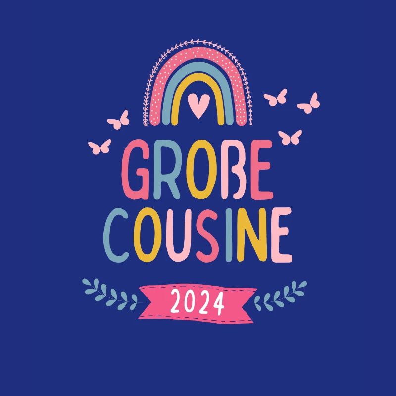 Ich werde große Cousine 2024 Regenbogen Süß