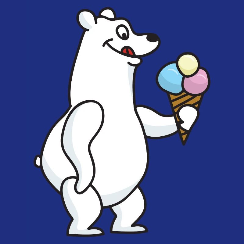 Eisbär Eiskrem Eiscreme Kugeleis Winter
