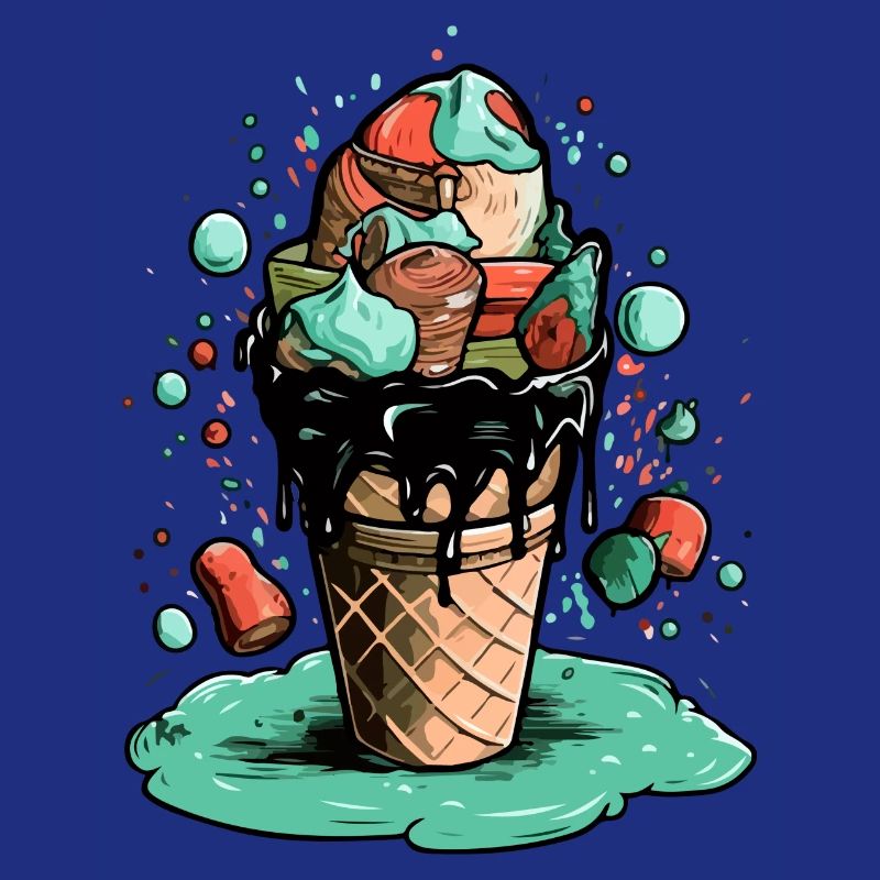 Cornet de glace multi-goûts