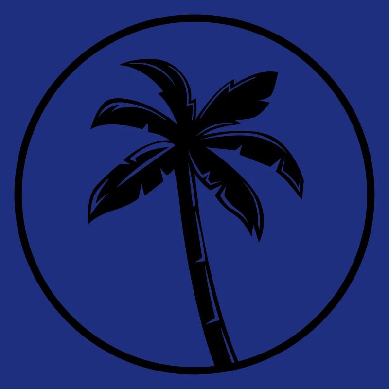 palm silhouette circle