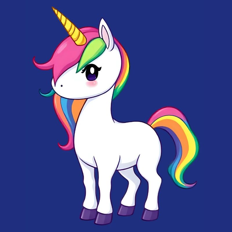 Regenbogen Einhorn Fantasy Illustration