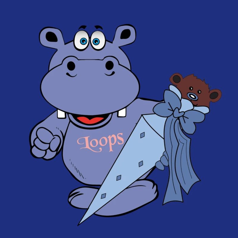 hippo nilpferd einschulung einschulungstüte schule