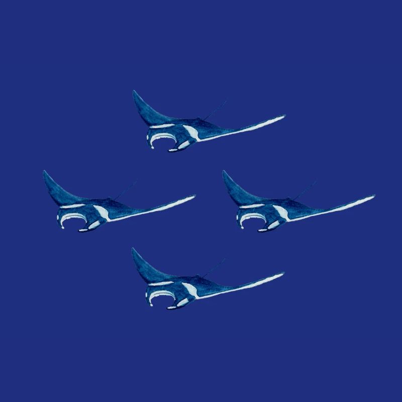 4 manta rays