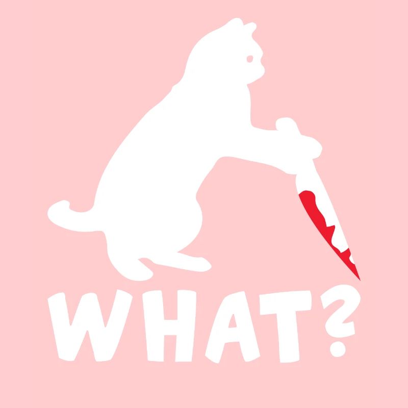 Katze Katzen Spruch lustig Messer