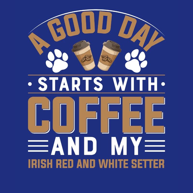 Irish Red and White Setter Coffee Drinking Caffeine