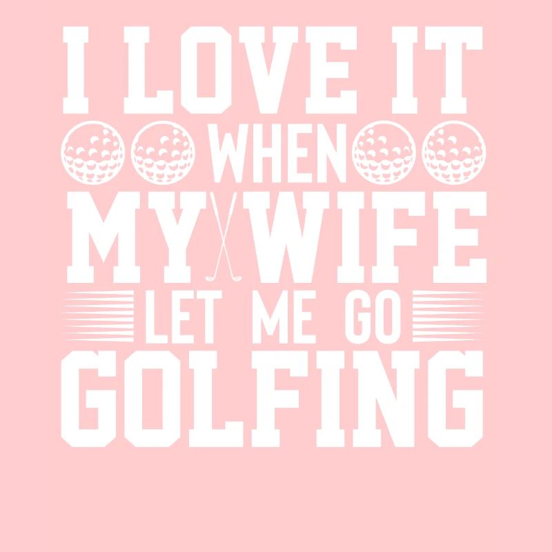 Golf Ehefrau Golfspieler Golftasche Ehemann Ball