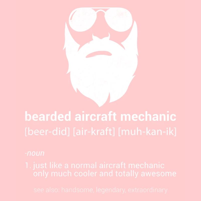 Flugzeugmechaniker Mechnaiker Held Flugzeug Bart