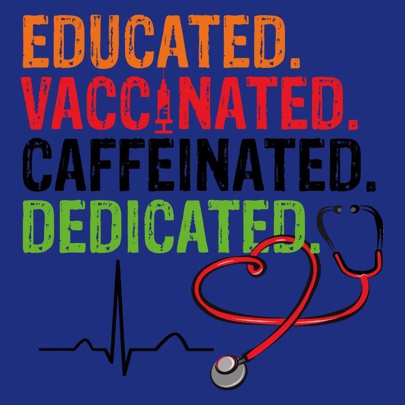 Educated Vaccinated Caffeinated Dedicated Impfung