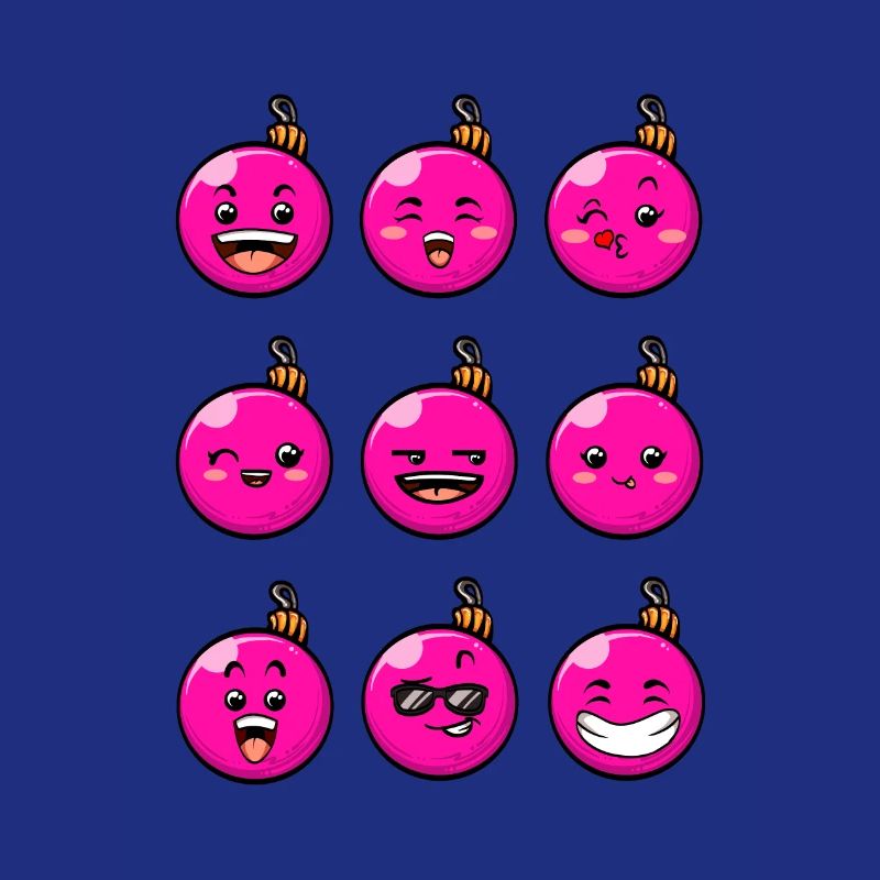 9 Weihnachtskugeln #7/10 Pink