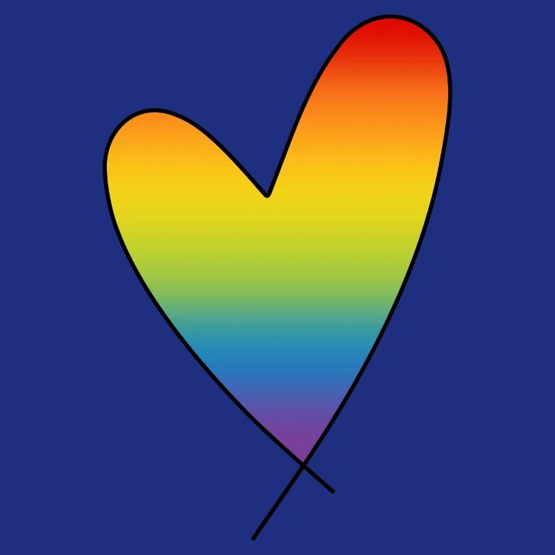 Regenbogen Herz Regenbogenfarben CSD Pride Month
