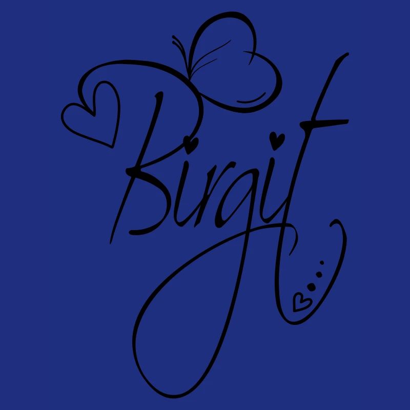Birgit Nom Prénom Fille Calligraphie Décor