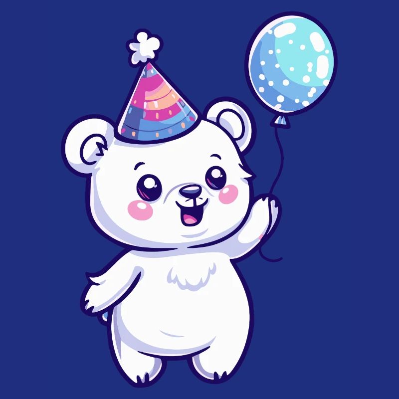 Polar Bear Birthday Comic Cute