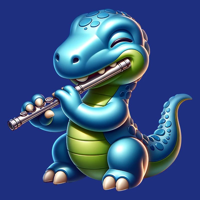 Conception musicale de flûte mignonne de jeu de dino