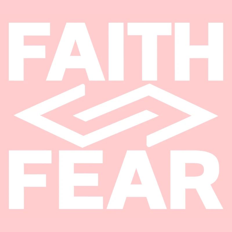 Glaube über Angst Eckiges Unendlichkeitssymbol