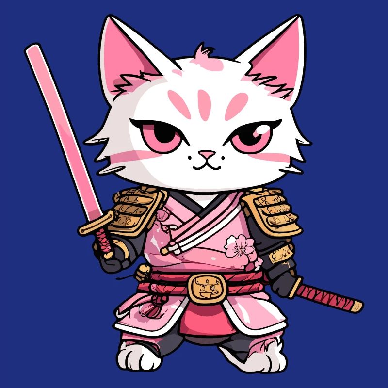 Samurai Katze & Kirschblüten #9