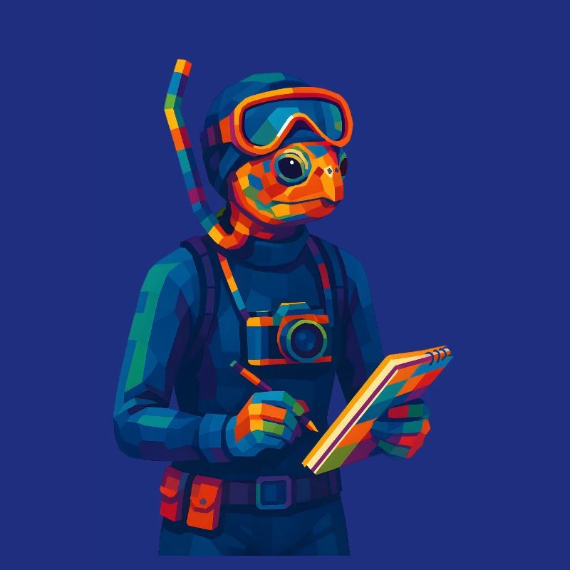 WPAP Polygon Style Animals - Marine Biologist