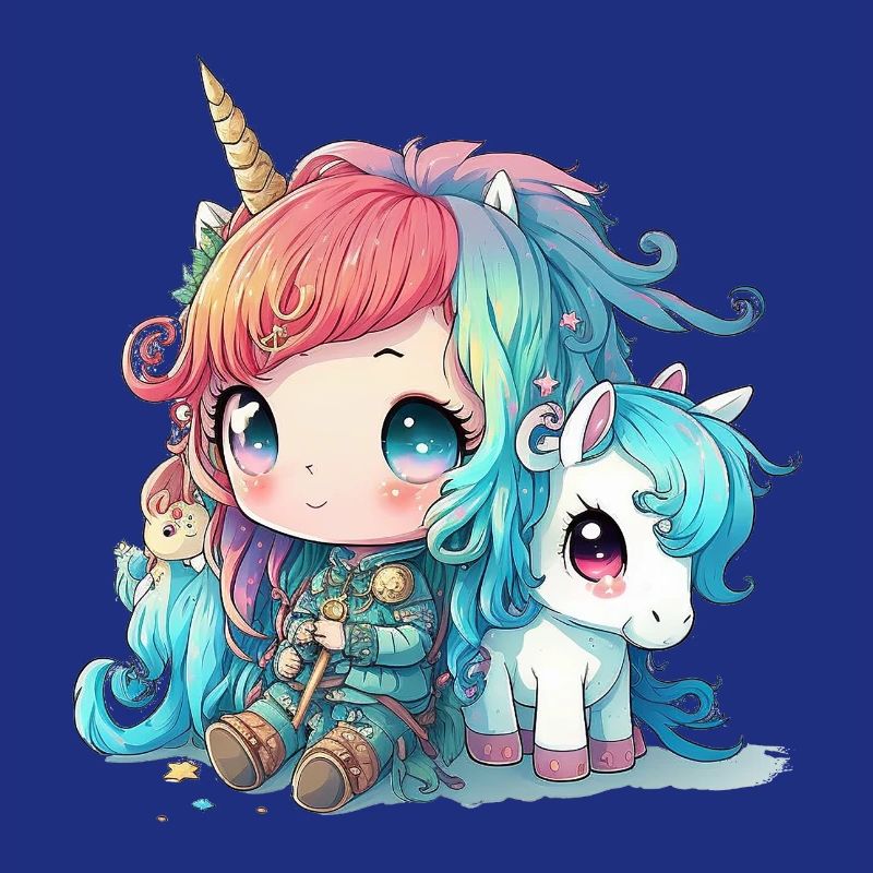 Babymädchen mit Einhorn