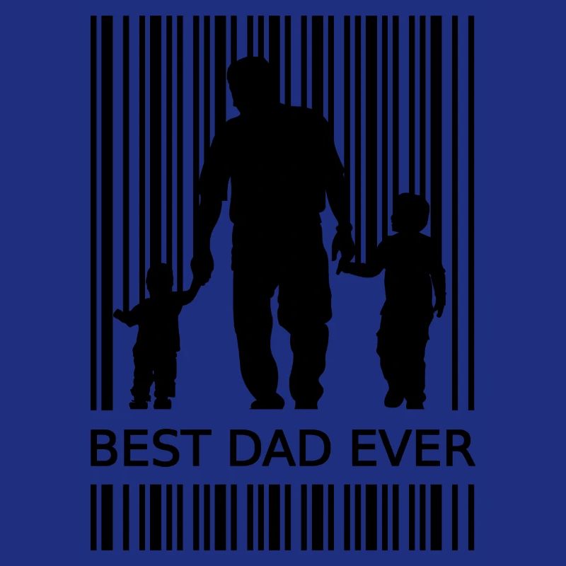 Best Dad Ever Strichcode zweifacher Papa Geschenk