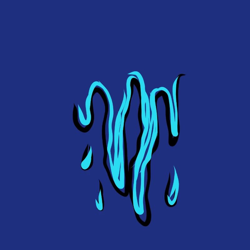 Dripping blue design modern