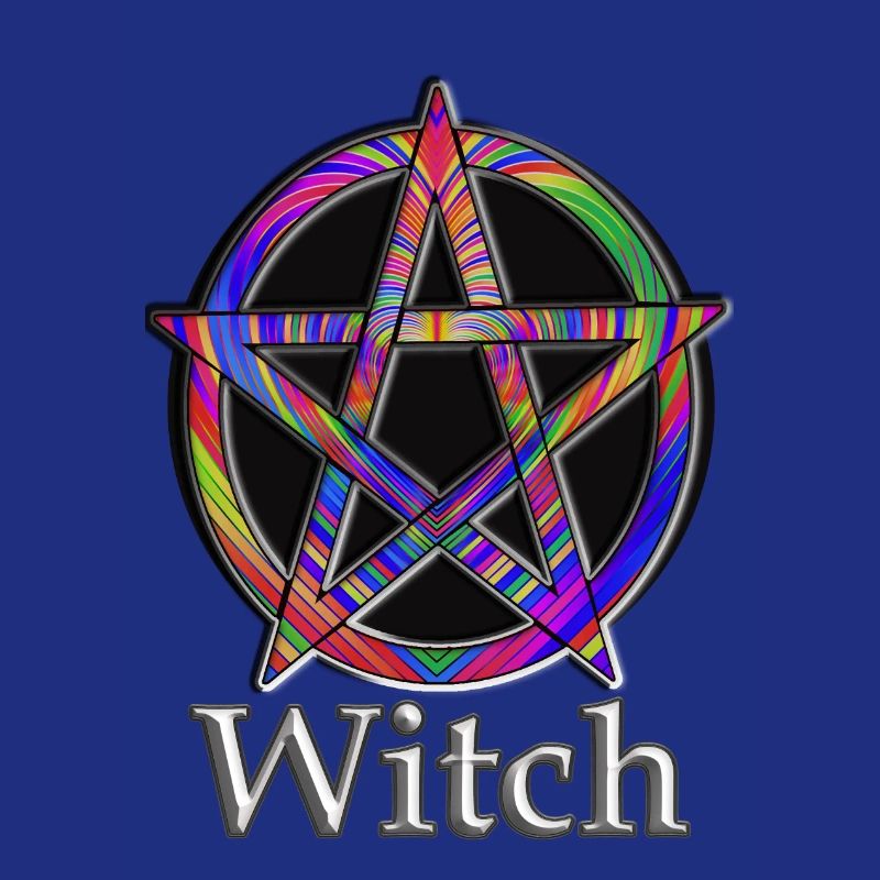 Pentagramm mit Witch Schriftzug
