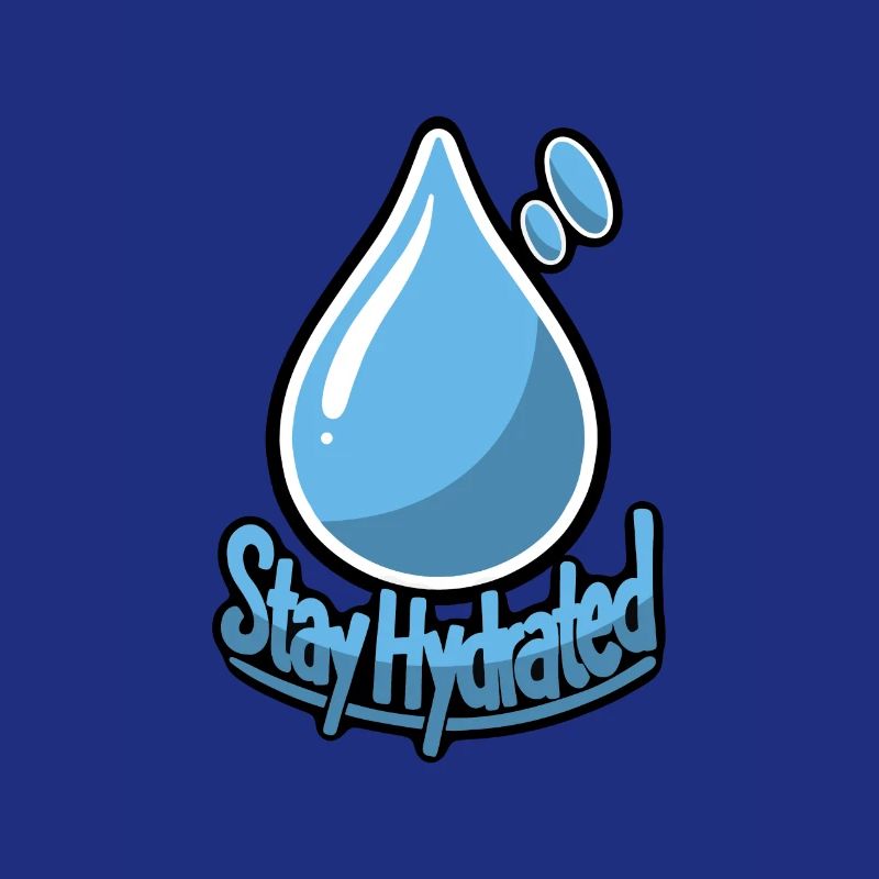 Restez hydraté! Conception d’illustration d’eau potable
