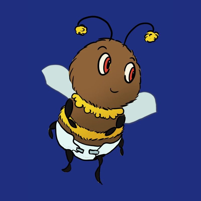 Bébé bourdon avec couche