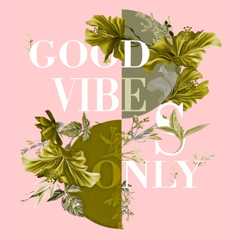 Vibes Only Sticker Quote Vector Vintage Art Styles